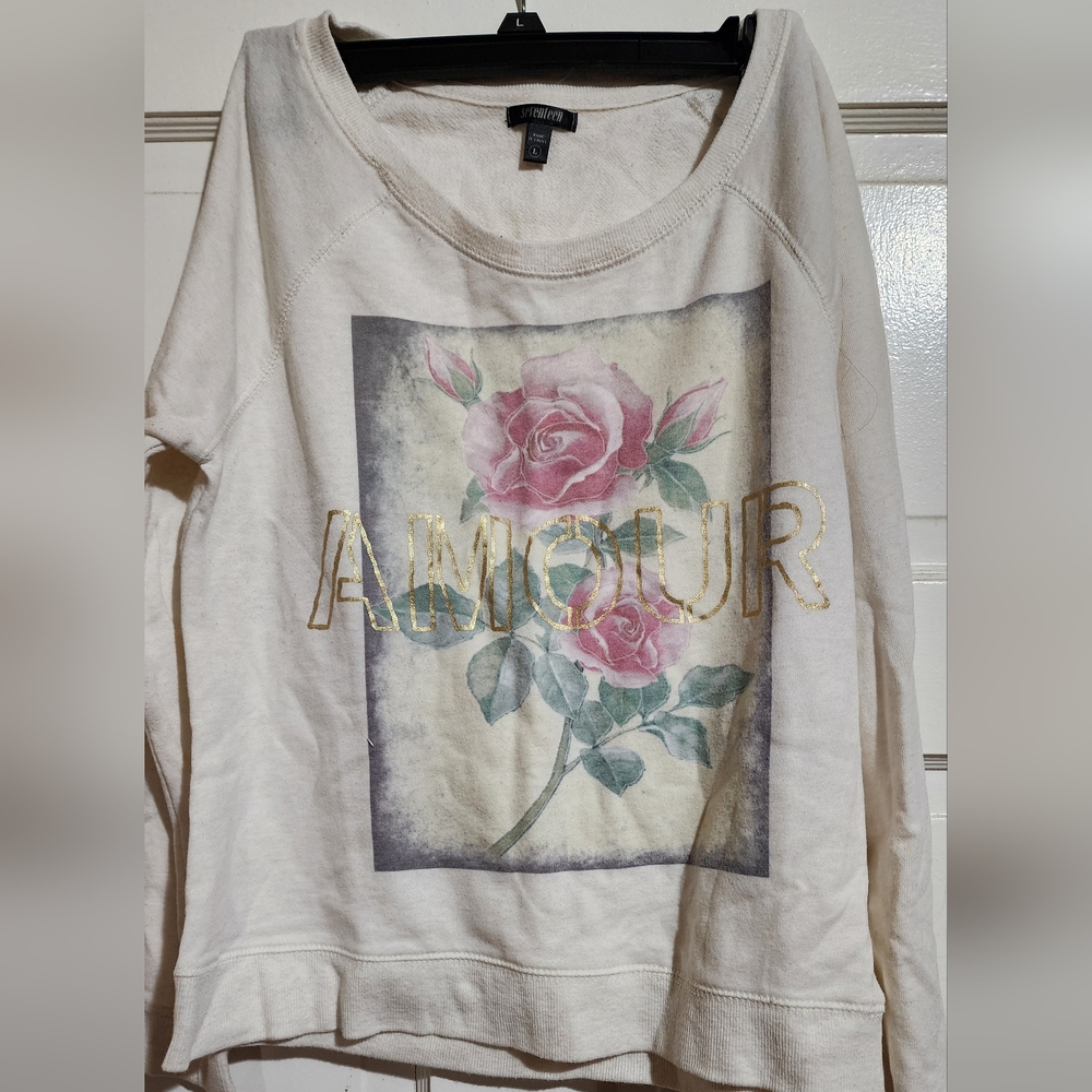 Cream Floral Top